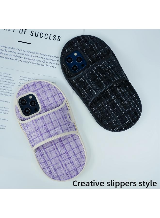 زبون جراب لهاتف iPhone 12 بتصميم حذاء من الفلانيل الإبداعي مصنوع من مادة TPU - Image 2