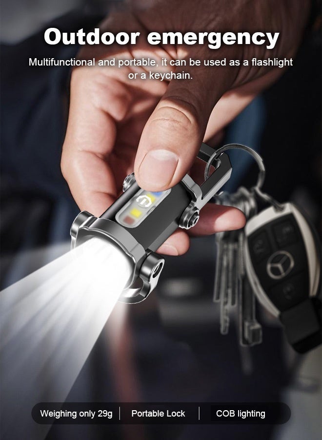 Portable Super Bright LED Keychain Flashlight - Mini Outdoor Emergency Light - Image 1