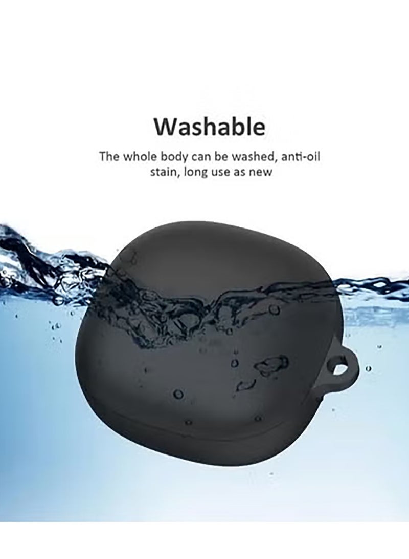 Silicone Case for Anker Soundcore Liberty 4 Case Cover with Keychain/Cleaner Kit (Black) - Image 5