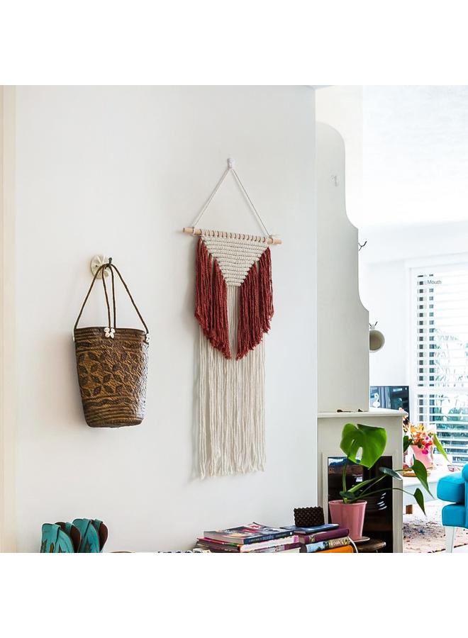 الأزرق جي دبليو نسيج بوهيمي جديد مصنوع يدويًا منسوج على الحائط بشرابة معلقة على الحائط في غرفة المعيشة وغرفة النوم - Image 3