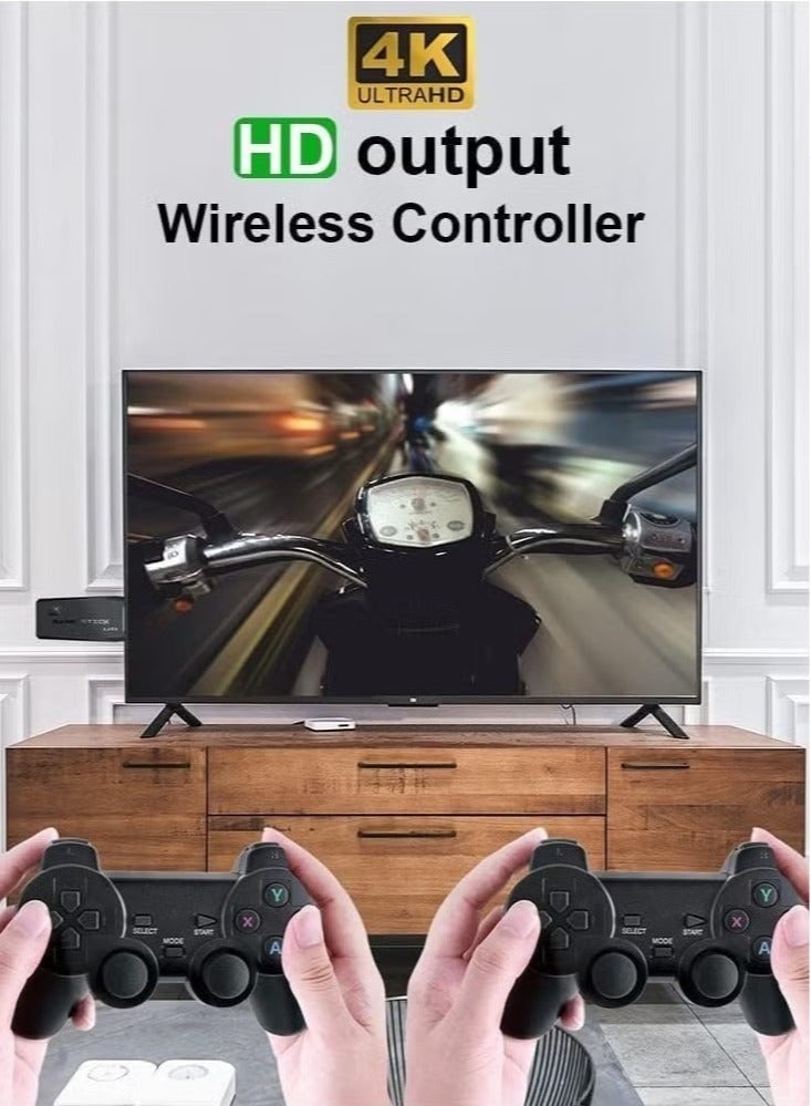 جهاز ألعاب Y3 لايت بدقة عالية الوضوح يمكن توصيله بالتلفزيون مع بطاقة بسعة 64 جيجابايت و10000 لعبة وجهازي تحكم مع عصا وكابل تمديد بدقة عالية الوضوح - Image 2