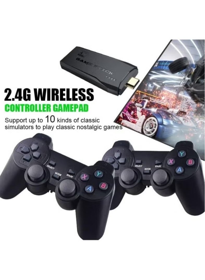 جهاز ألعاب Y3 لايت بدقة عالية الوضوح يمكن توصيله بالتلفزيون مع بطاقة بسعة 64 جيجابايت و10000 لعبة وجهازي تحكم مع عصا وكابل تمديد بدقة عالية الوضوح - Image 4