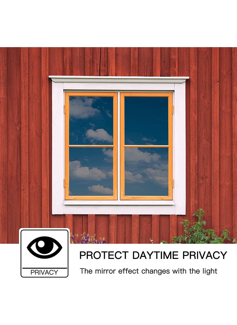 ERATO ERATO Black Window Privacy Vinyl Film One Way Sun Control Window Film for Home Office Privacy 20 x 80 inch Window Black Film  - Image 3
