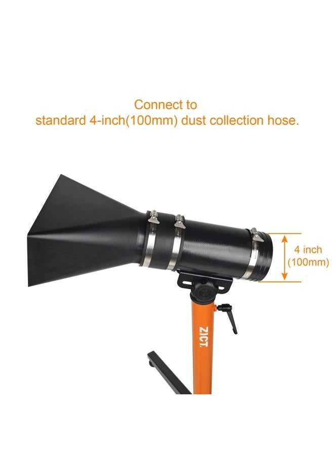 ZICT Dust Hood With Adjustable Floor Stand For Woodturning Tools, woodworking tools - Image 3