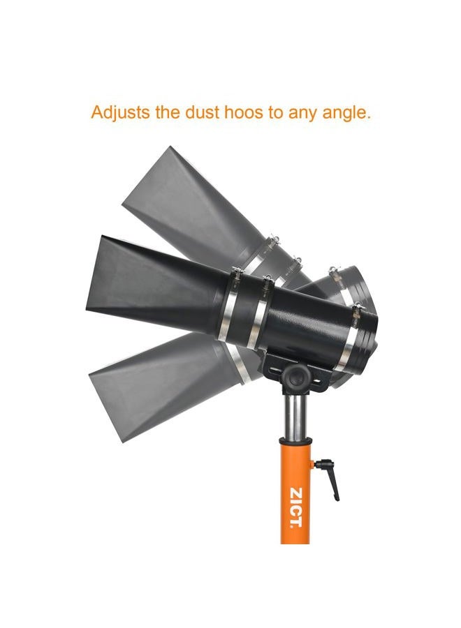 ZICT Dust Hood With Adjustable Floor Stand For Woodturning Tools, woodworking tools - Image 4