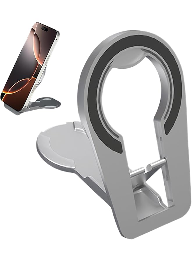 S-TOP Magnetic Phone Ring, Double Side Smartphone Bracket, Slim Foldable Portable Phone Ring, for Metal Surfaces, Travel, Home, Gym, Vehicles, Refrigerators - Image 1
