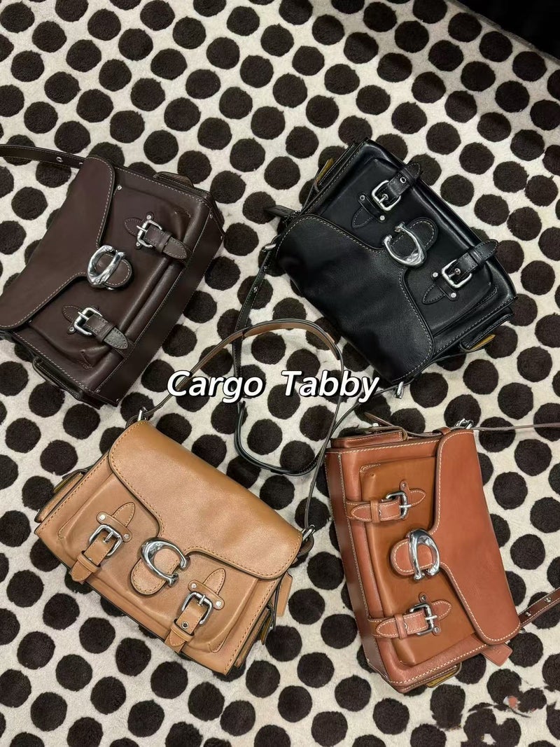 Kou Cargo Soft Tabby Shoulder Crossbody Handbag Vintage Flip Casual Bags - Image 2