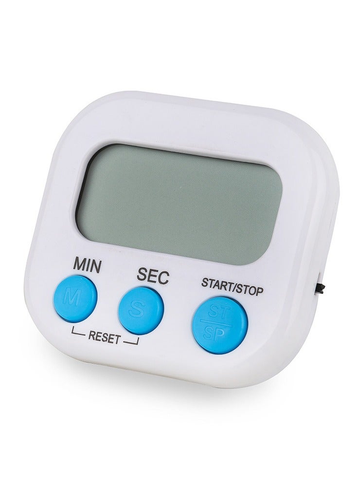 مؤقت مطبخ رقمي مغناطيسي - شاشة كبيرة مع منبه صامت، مساعد مثالي لطهو رمضان (أبيض أنيق) - Image 1