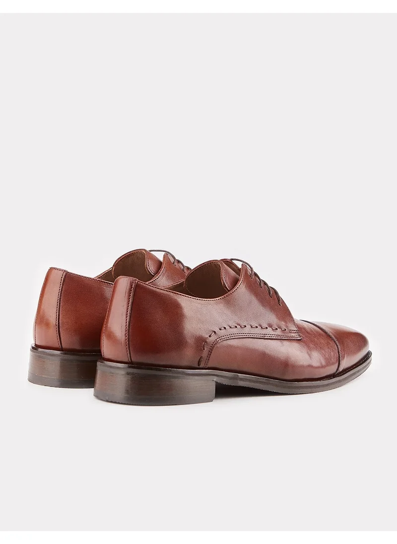 Cabani Leather Tan Lace-Up Men's Classic Shoes