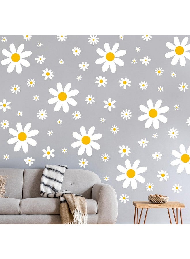 TaoBary 165 قطعة 15 ورقة ملصقات جدارية كبيرة على شكل أقحوان ملصقات جدارية زهرية من الفينيل قابلة للإزالة واللصق ديكور جدار أقحوان لغرف الربيع للأطفال والرضع وغرف اللعب وغرف النوم وغرف المعيشة (لطيف) - Image 4