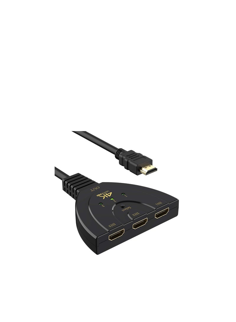 4k HDMI 3 Ports Switch For HDTV TV Stick Laptop PC HDTV Projector etc  - Image 1