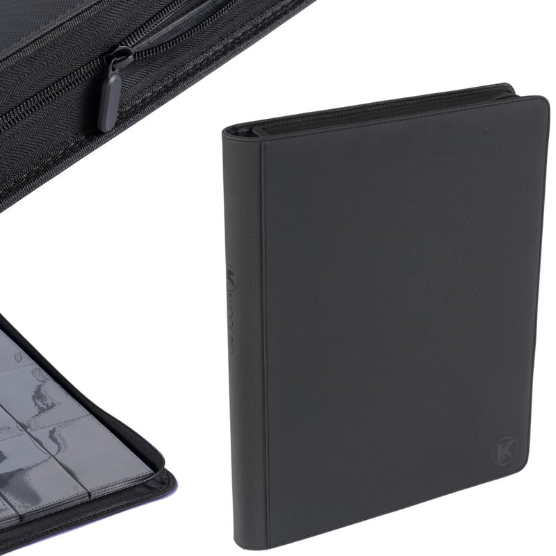 KUOOKING 1408+ Pockets Trading Card Binder, 16-Pocket Card Ablum Compatible with MTG,Sports Cards & Other Standard Size Trading Card (Black) - Image 3