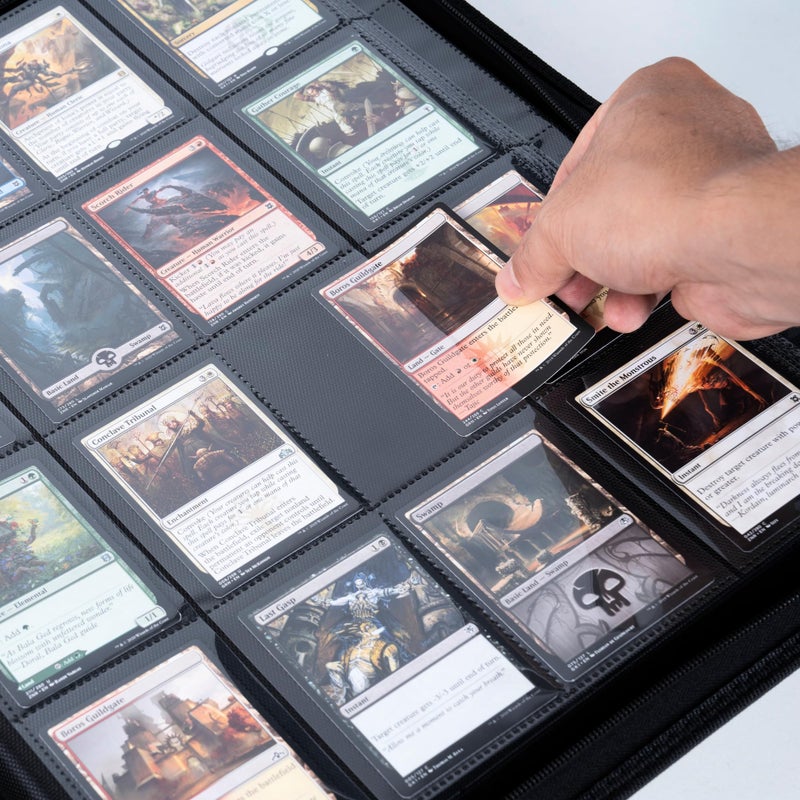 KUOOKING 1408+ Pockets Trading Card Binder, 16-Pocket Card Ablum Compatible with MTG,Sports Cards & Other Standard Size Trading Card (Black) - Image 5