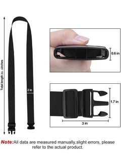 saykfoe 4Pcs Luggage Straps, Straps with Buckle Adjustable, Suitcase Belts Travel Bag Straps Lashing Strap with Quick-Release Buckle (Black, Nylon)  - Image 2