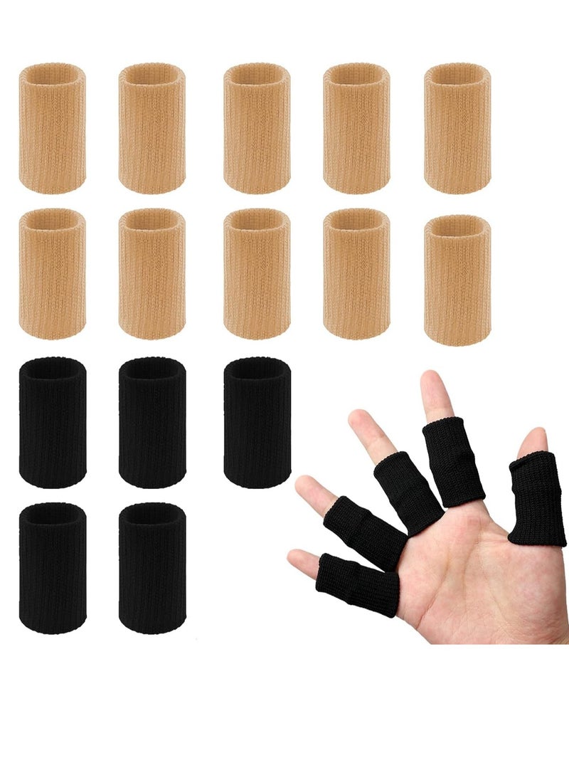 Finger Sleeves, 20 PCS Finger Sleeves Protectors, Sport Finger Sleeves Thumb Brace Support Finger Brace Elastic Thumb Sleeves for Relieving Pain Arthritis Trigger Finger(Black+Skin tone) - pzsku/Z90D40B6F4BC1C7B060CFZ/45/_/1730342090/26029d30-4dfb-4a67-916b-8e03c6ba612a