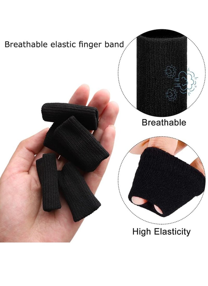 Finger Sleeves, 20 PCS Finger Sleeves Protectors, Sport Finger Sleeves Thumb Brace Support Finger Brace Elastic Thumb Sleeves for Relieving Pain Arthritis Trigger Finger(Black+Skin tone) - pzsku/Z90D40B6F4BC1C7B060CFZ/45/_/1730342100/1ced26ea-5907-41b2-8725-fe73dac6f888