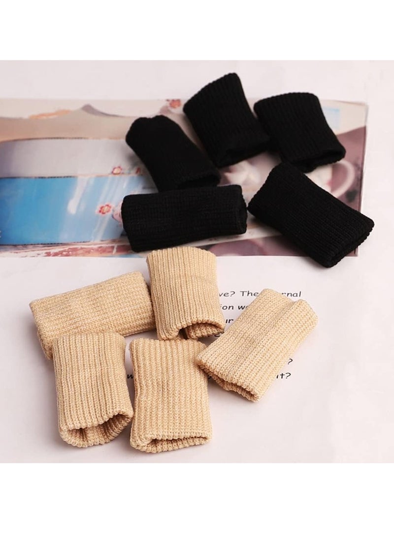 Finger Sleeves, 20 PCS Finger Sleeves Protectors, Sport Finger Sleeves Thumb Brace Support Finger Brace Elastic Thumb Sleeves for Relieving Pain Arthritis Trigger Finger(Black+Skin tone) - pzsku/Z90D40B6F4BC1C7B060CFZ/45/_/1730342121/e693fe10-fa9b-46de-8b16-8bc43418da09