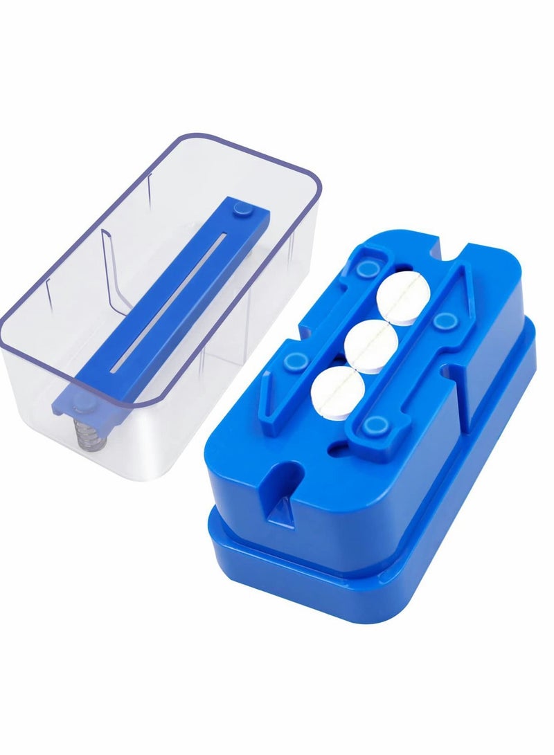 NIBEMINENT Small Pill Cutter, Splitter Cutter for or Large Pills, Cuts Vitamins Tablets, Portable Pretty Crusher Purse Pocket (Pill Blue) - Image 1