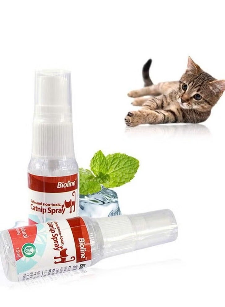 بايولاين بيولين بخاخ النعناع البري 15 مل، بخاخ النعناع البري الطبيعي للقطط - Image 1
