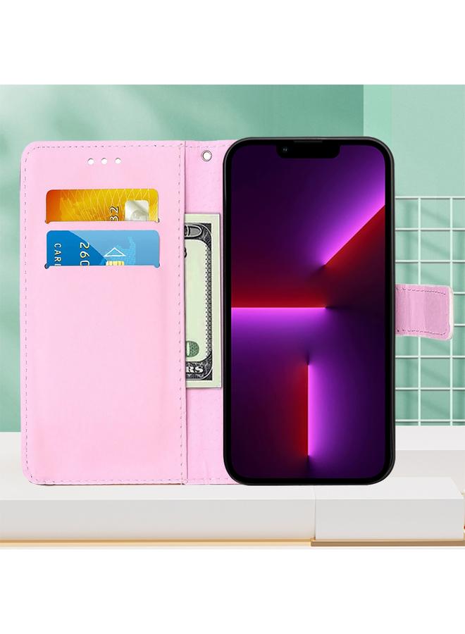 S-TOP Case For iPhone 14 Pro Max Painted Flat Texture Leather Case with Lanyard & Card Slot & Wallet & Holder - Image 4