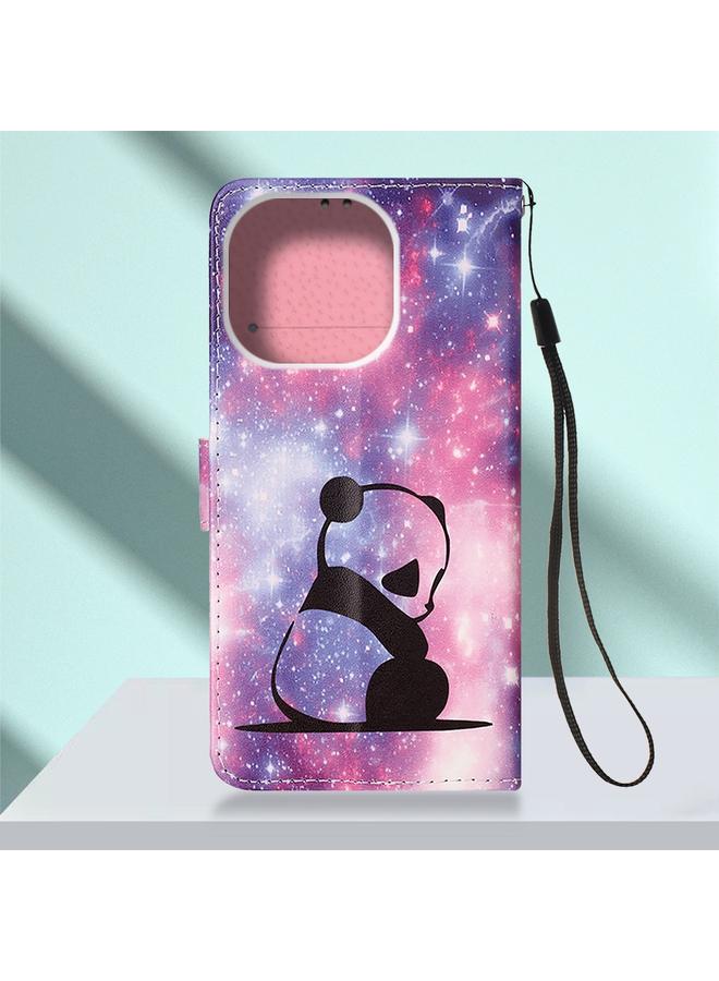 S-TOP Case For iPhone 14 Pro Max Painted Flat Texture Leather Case with Lanyard & Card Slot & Wallet & Holder - Image 3