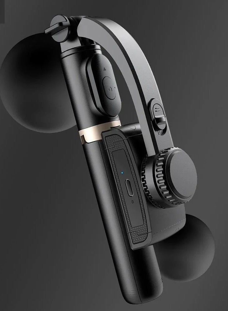 L08 Selfie Stick with Anti-shake Cradle Head for iOS and Android Black - Image 2