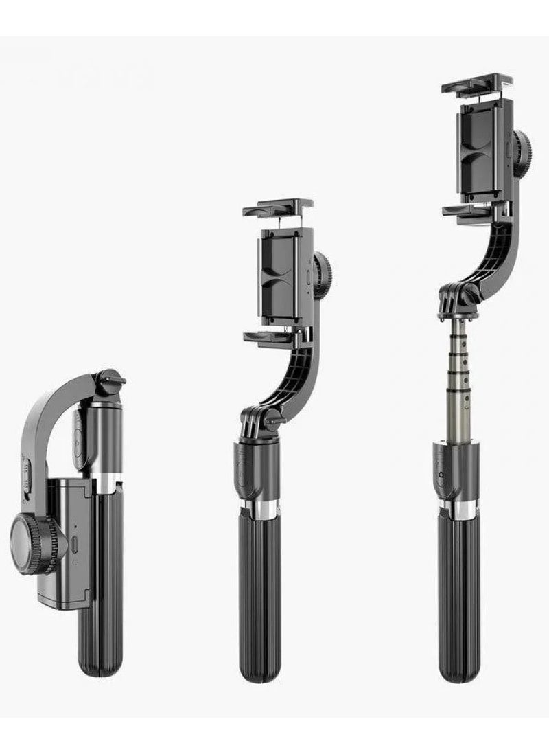L08 Selfie Stick with Anti-shake Cradle Head for iOS and Android Black - Image 3