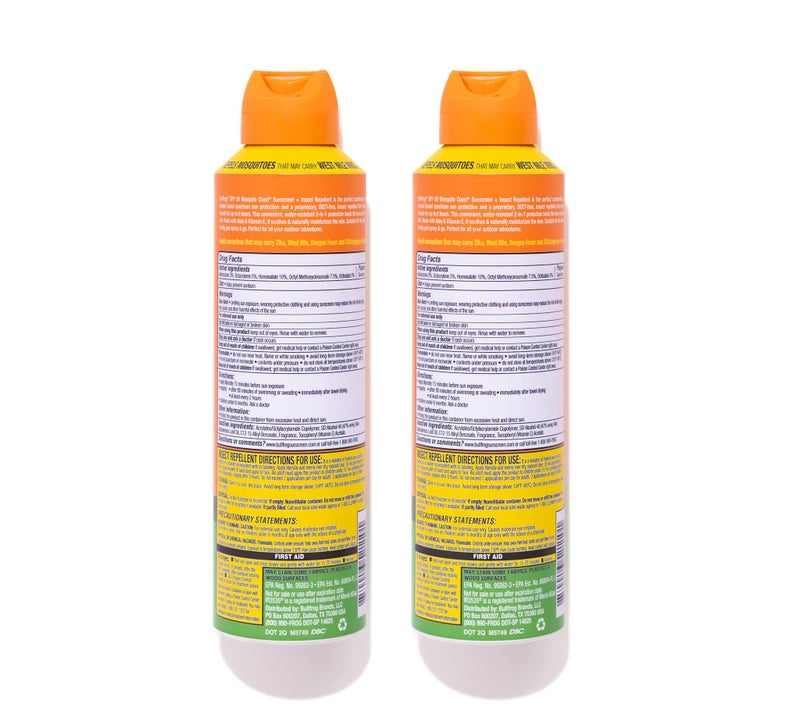 Bullfrog Mosquito Coast Sunscreen SPF50 + Insect Repellant 5.5oz Continuous Spray, 2pk - Image 2