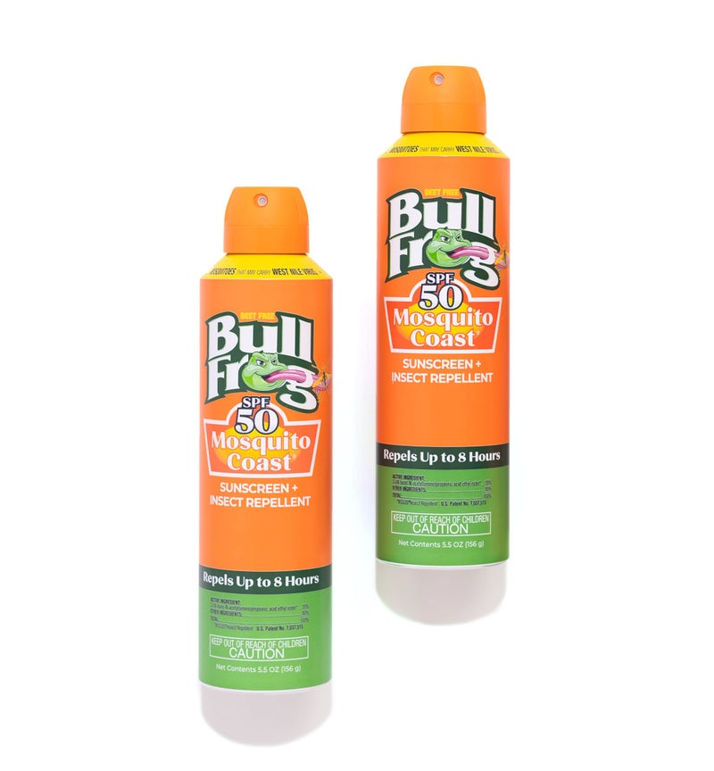 Bullfrog Mosquito Coast Sunscreen SPF50 + Insect Repellant 5.5oz Continuous Spray, 2pk - Image 3