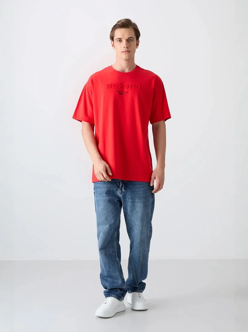 تومي لايف TOMMY Oversized Cotton-Polyester Logo T-Shirt