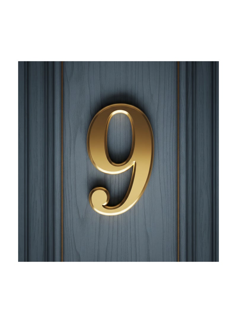 ارقام باب شقة معدن -ذهبي خامه عاليه الجوده - Image 2