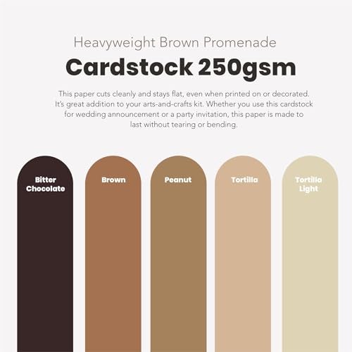 BearBoss Brown Cardstock Paper 8.5x11 50 Sheets, Heavyweight 92lb Cover for Crafts DIY Cards Making - Image 3