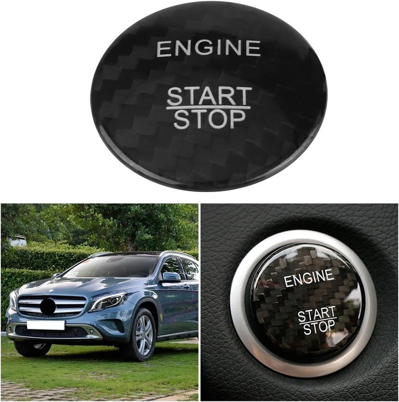 klarako Pressure Switch Sticker, Carbon Fibre Engine Start Button Sticker Cover (Swarchz) - Image 3