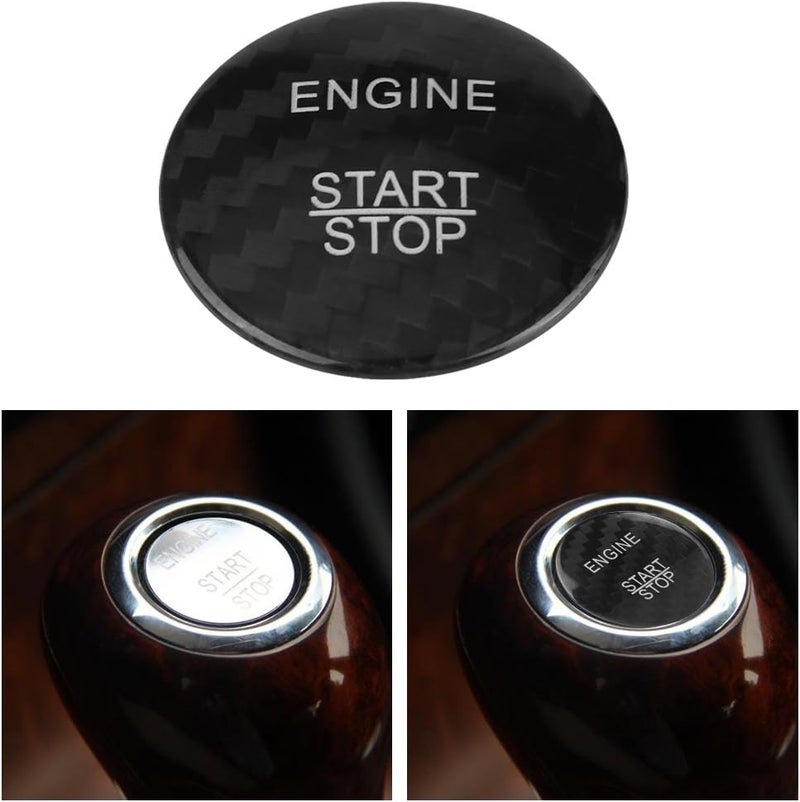 klarako Pressure Switch Sticker, Carbon Fibre Engine Start Button Sticker Cover (Swarchz) - Image 4