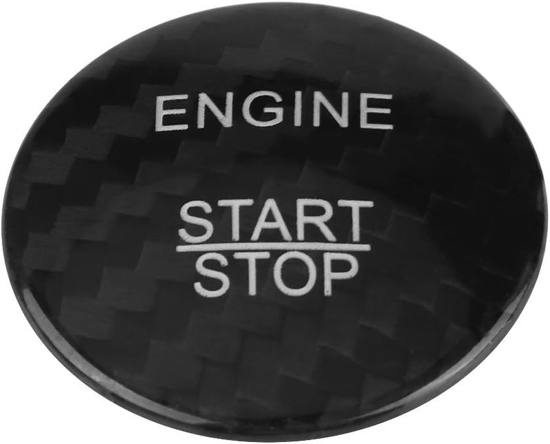 klarako Pressure Switch Sticker, Carbon Fibre Engine Start Button Sticker Cover (Swarchz) - Image 1