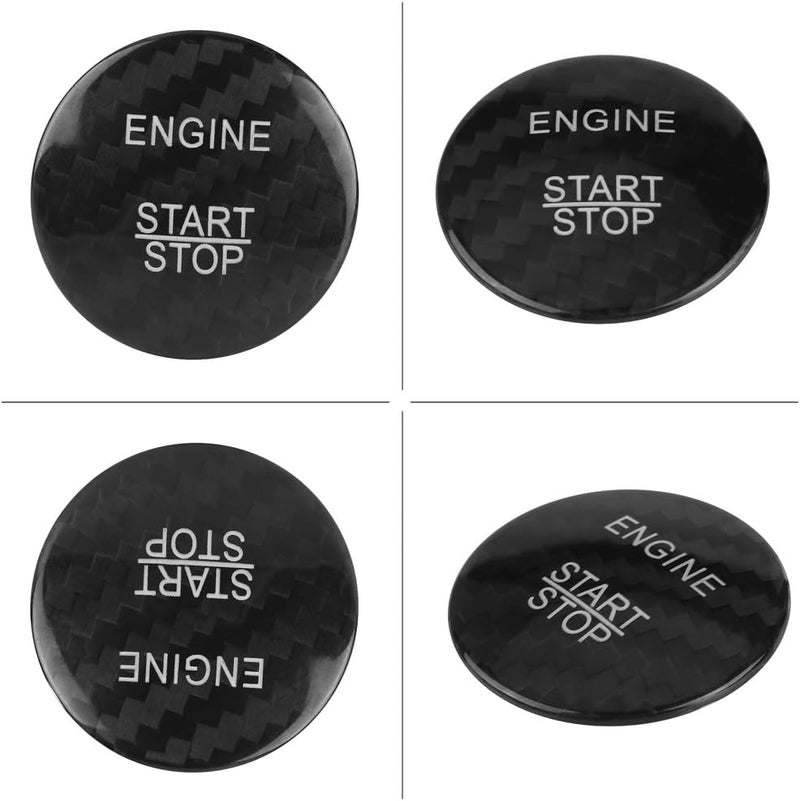 klarako Pressure Switch Sticker, Carbon Fibre Engine Start Button Sticker Cover (Swarchz) - Image 5
