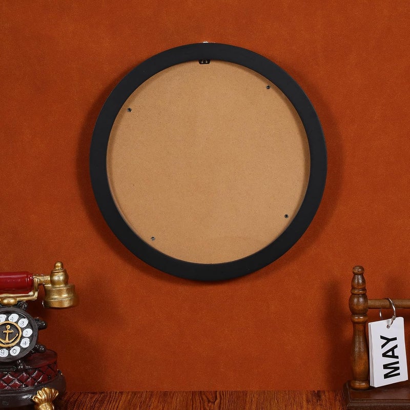 Nordic Style Wooden Round Photo Frame Frame with Rotary Clip Simple European Design for Wall Hanging Bedroom Living Office Picture Holder - Image 5