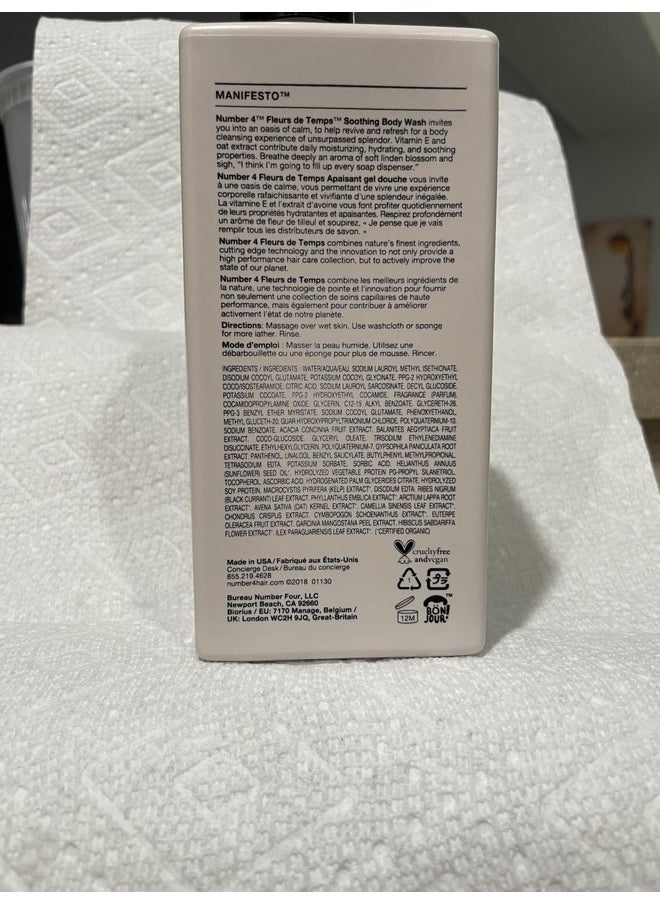 Number 4 - Fleurs De Temps Soothing Body Wash. Moisturizing Body Wash With Vitamin E And Oat Extract 3.4 Oz - Image 1
