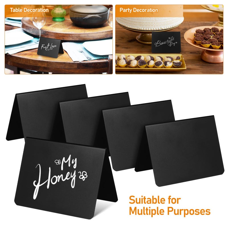 Mini Chalkboard Set 20 Pcs Double Sided 100x75mm with 2 Markers and 2 Cloths - Image 5