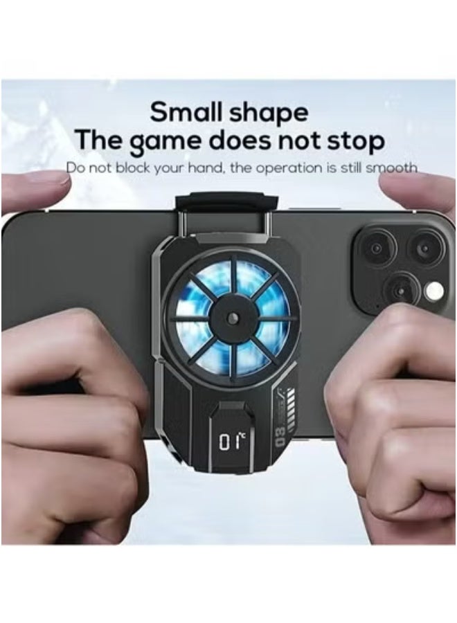 Memo DLA3 Semiconductor Phone Cooler with Real-Time Digital Temperature Display – High-Speed Gaming Radiator Fan Compatible with Android & iOS Smartphones – Ultra-Quiet Heat Dissipation Device for PUBG, Free Fire, Call of Duty & Extended Mobile Gaming Sessions  - Image 3