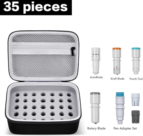 GWCASE Case Compatible with Silhouette for Cameo Auto Blades, 35+pcs Tool Organizer Container for Rotary Kraft AutoBlade Pen Holder Punch Blades Tools Adapter Set (Box Only) - Image 2