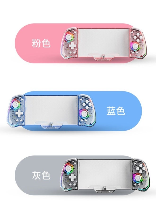 LinYuvo Classic Transparent Gamepad LinYuvo KS45 Game Controller Compatible for Switch, Switch OLED with Color RGB Light, Plug and Play, Hall Joystick, Six-Axis Gyroscope, Marco Programming, Rapid Fire, Adjustable Dual Vibration, Turbo Function, Split-Body Design - Image 4