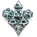 HNCCESG DD Hollow Metal Polyhedral Dice Set for RPG and Tabletop Games3D Silver Blue - Image 3