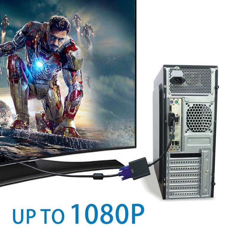 LipiWorld ® DVI-D to VGA Active CONVERTOR Adapter - Suitable for Connecting Latest Graphic Cards (DVI-D to VGA) - Image 1