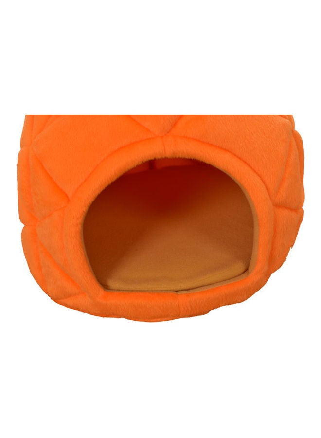 إسكدنيا بيت مُريح للحيوانات الأليفة على شكل أناناس لون برتقالي/لون أخضر 48سم - Image 5