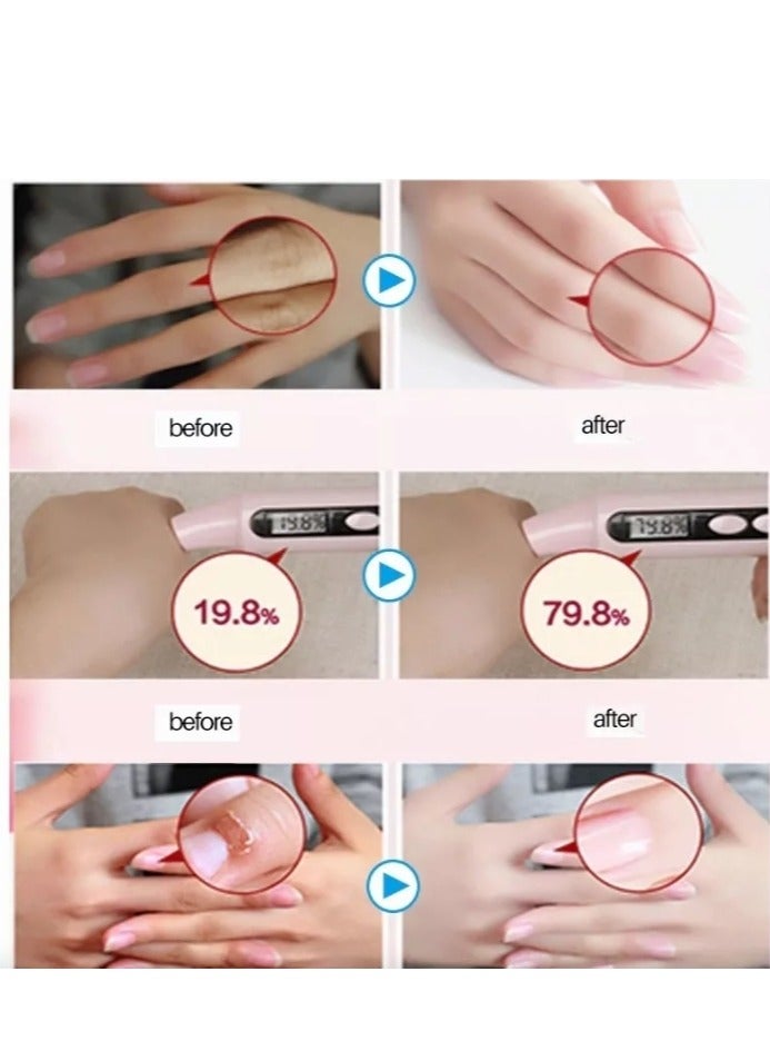 إل إس سي شان شان 3 أزواج من أقنعة اليد، مرطب لإصلاح البشرة الخشنة والجافة للرجال والنساء، قفازات سبا لتقشير اليدين وأقنعة تقشير اليد لتهدئة وتبييض البشرة الخشنة - Image 5