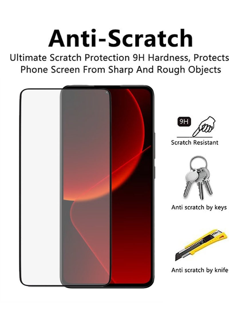 【2 Pack】 Tempered Glass for Xiaomi 13T Pro Screen Protector,9H Hardness High Definition Full Covered Curved Clear Scratch Resistant Bubble Free Anti-Fingerprints - Image 3