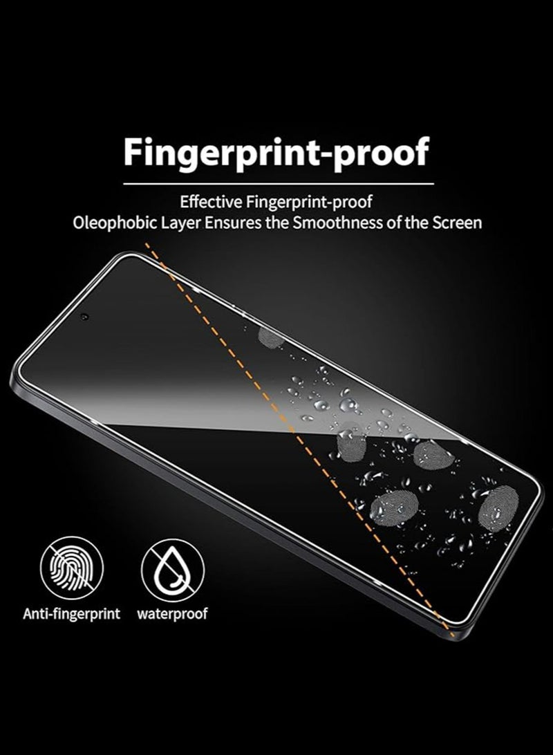 【2 Pack】 Tempered Glass for Xiaomi 13T Pro Screen Protector,9H Hardness High Definition Full Covered Curved Clear Scratch Resistant Bubble Free Anti-Fingerprints - Image 5