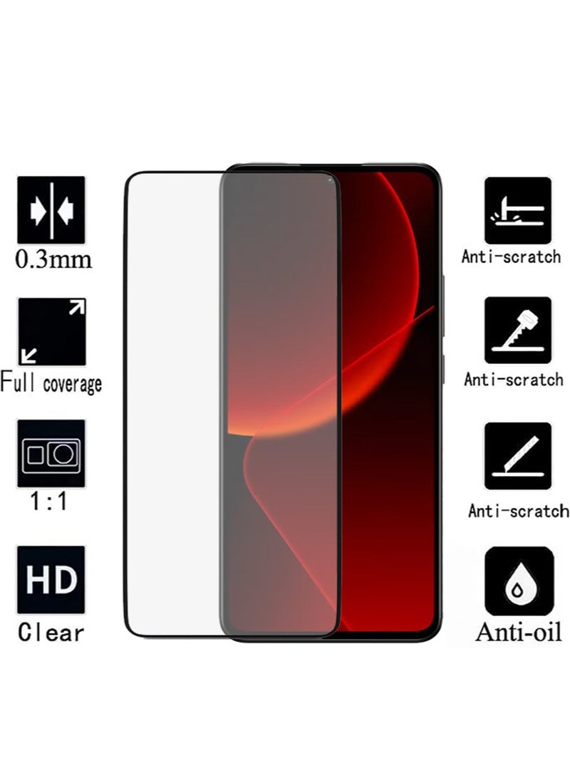 【2 Pack】 Tempered Glass for Xiaomi 13T Pro Screen Protector,9H Hardness High Definition Full Covered Curved Clear Scratch Resistant Bubble Free Anti-Fingerprints - Image 2