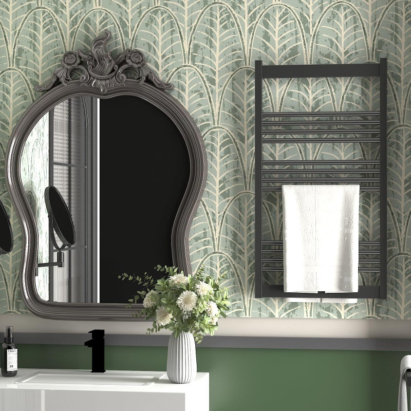 tiltil Peel and Stick Wallpaper Green Leaf Contact Paper Boho 17.7"x78.8" Modern Self Adhesive Wallpaper Removable Decorative Contact Paper for Cabinets and Drawers Wallpapers for Bathroom Waterproof - Image 5